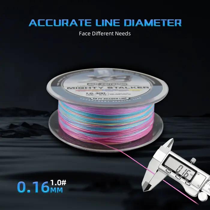 Ligne de pêche mer 300m super résistante 8 brins PE tressé multifilament sans décoloration