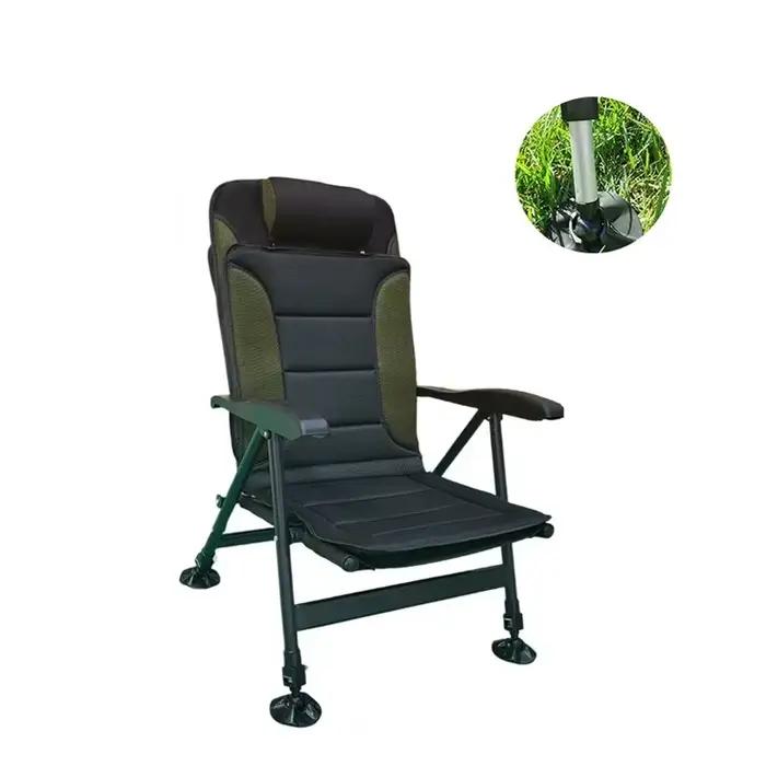 Chaise de pêche alliage aluminium inclinable pliable portable confortable tout-terrain multi-usage camping