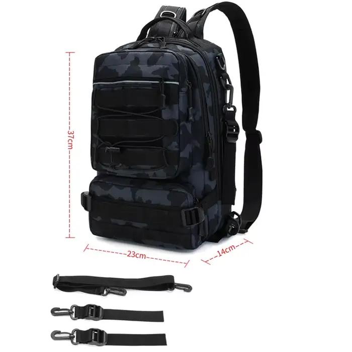 Sac à dos pêche Scione multi-usages avec porte-canne pour rangement et transport d'équipement de pêche, camping et chasse occasions spéciales