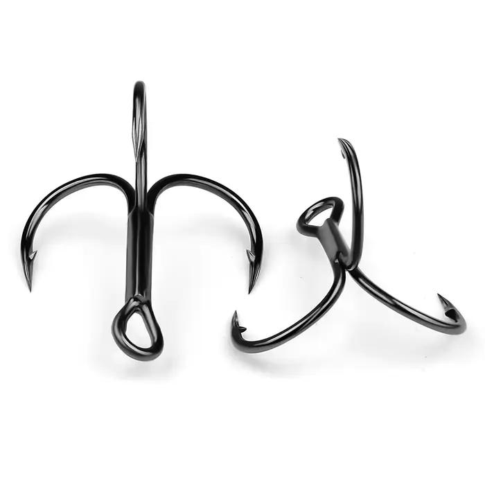 Hameçons triples PROBEROS 20 pièces renforcés acier carbone résistance corrosion pêche mer
