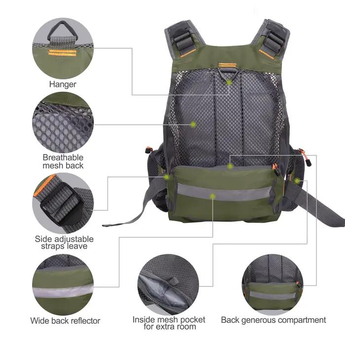 Gilet de sauvetage pêche flottant Lixada - Veste sécurité kayak pêche avec mousse EPE pour navigation