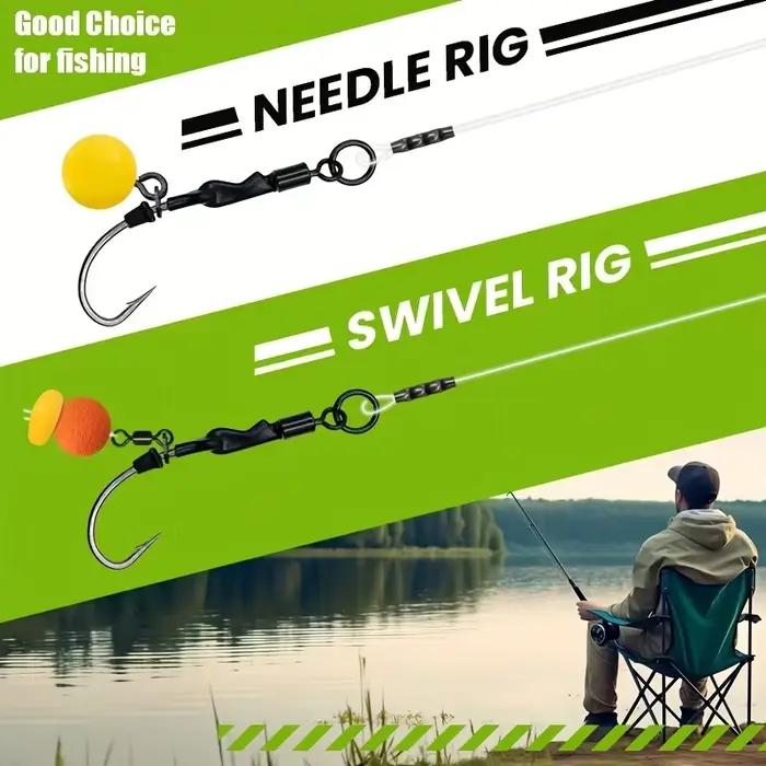 Bas de ligne fluorocarbone 100% avec émerillon roulant pour montage combi rig et méthode feeder carpe