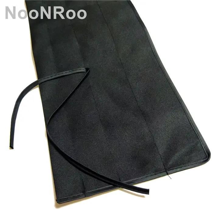 Sac transport canne à mouche 4 sections coton noir - étui de protection qualité premium 3 pièces