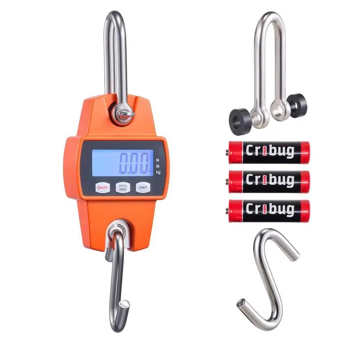 Balance digitale SucceBuy 300 kg pour pêche, chasse et ferme - Écran LCD et crochet portable
