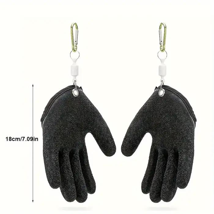 Gants de pêche magnétiques anti-dérapants étanches pour décrocher et attraper le poisson