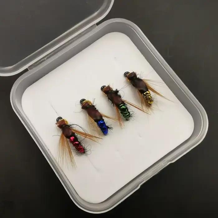 Kit de mouches artificielles pour pêche à la truite nymphes scuds insectes 32 pièces pour truites rivières lacs occasions spéciales