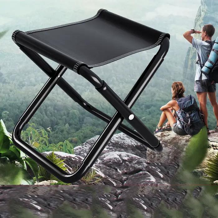 Tabouret pliant aluminium ultra-léger pour pêche - siège portable compact et résistant