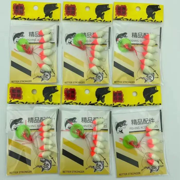 36 boules ovales luminescentes pour pêche carpe nocturne - 6 sachets de haricots flottants 7 étoiles