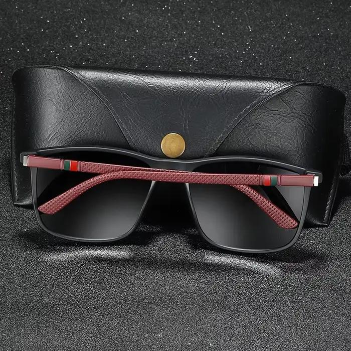 Lunettes de soleil polarisées vintage carrées pour pêche vision UV400 protection éblouissement pêche en mer