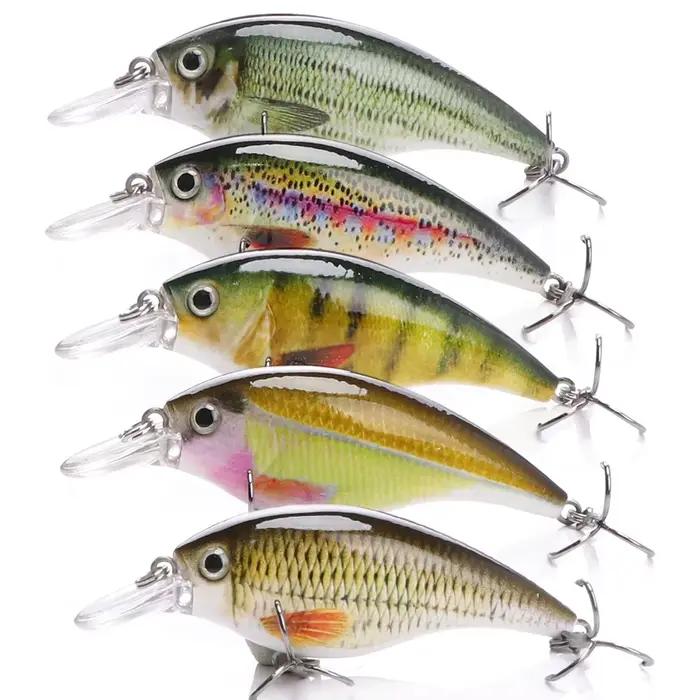 Leurre dur TREHOOK 6cm 10g Black Minnow - Wobbler flottant pour truite et black bass