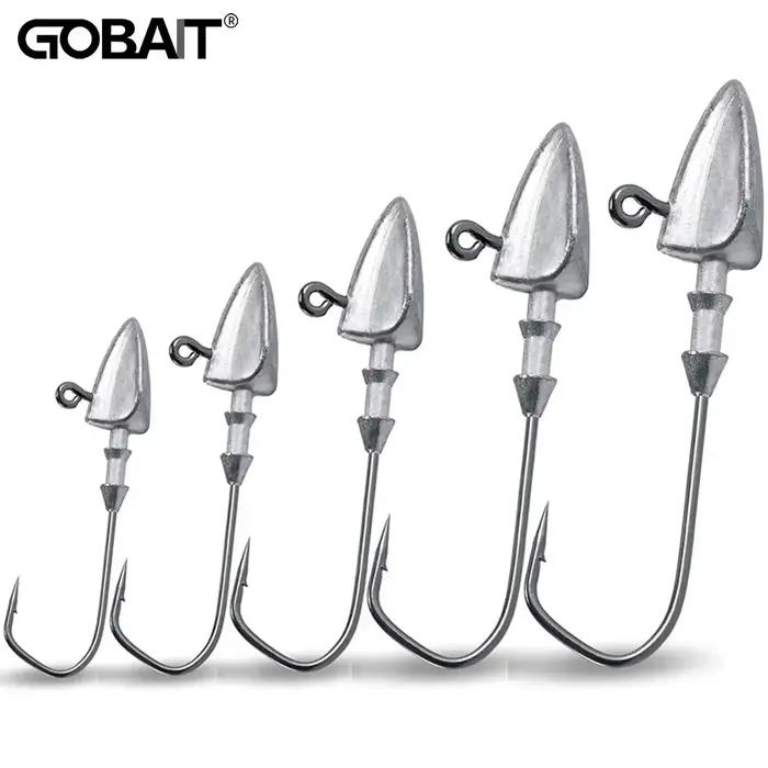 Tête de jig métallique 3.5g à 35g pour leurres souples - Hameçon sharp Texas Rig pêche carnassiers
