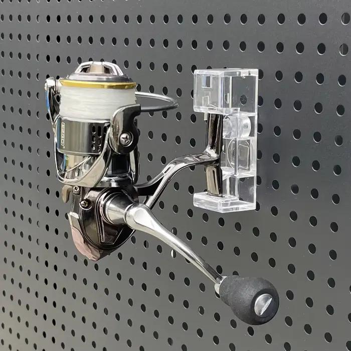 Support mural pour moulinets avec panneau perforé - Rangement universel pour moulinets casting et fly