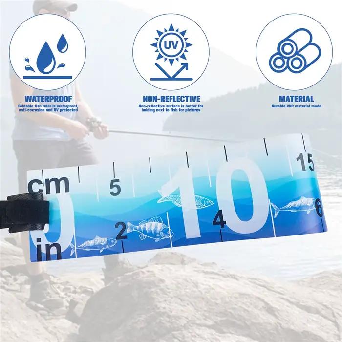 2 règles à poissons 90cm pour kayak et bateau - Mètre ruban pêche mesure poissons accessoires