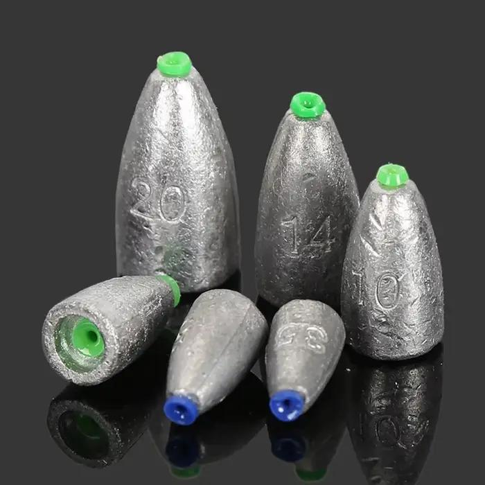 Plombs de pêche 10 pièces 2g à 20g - Sinkers bullet pour tous types de pêche - Accessoires pêche
