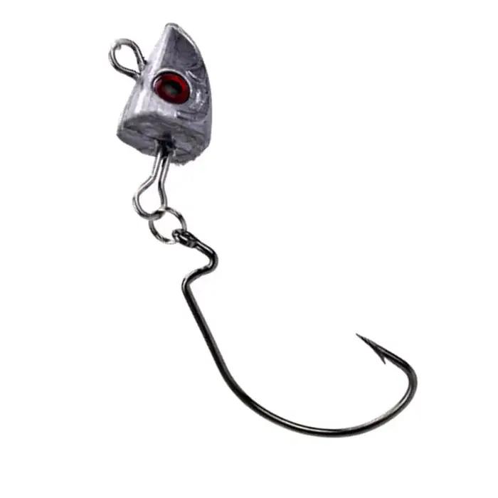Leurre souple BURLE 10cm 15.5g avec tête plombée - Appât T Tail pour pêche au jig avec hameçon barbelé