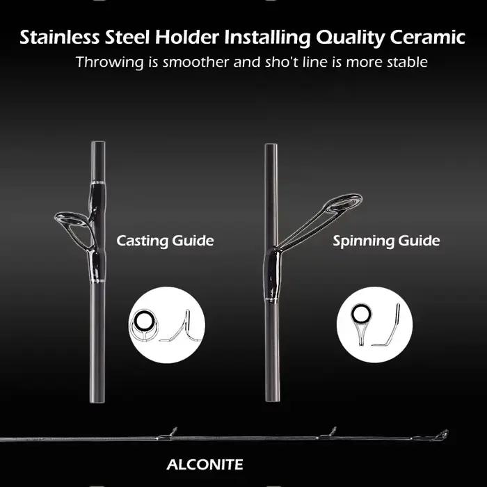 Canne spinning Mavllos Resolute pour truite et basse, action rapide UL 0.8-7g, carbone Toray 30T 71g légère