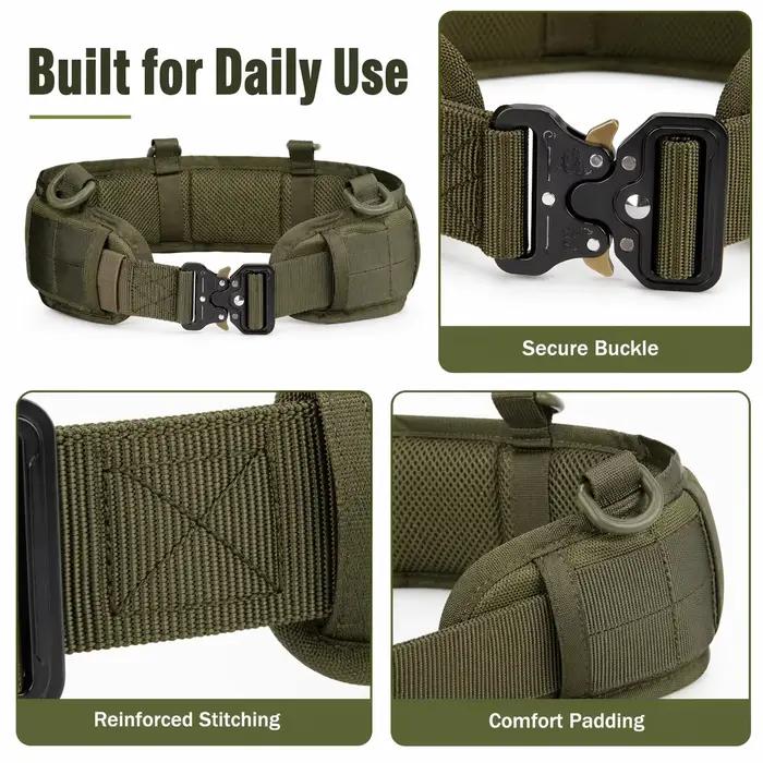 Ceinture Tactique en Nylon MOLLE Boucle Métallique Pour Pêche Chasse Accessoires Organisateurs Durables Outdoor