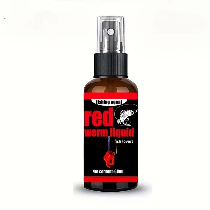 Spray appât puissant Red Worm - Attractant liquide longue durée - Pêche eau douce et mer