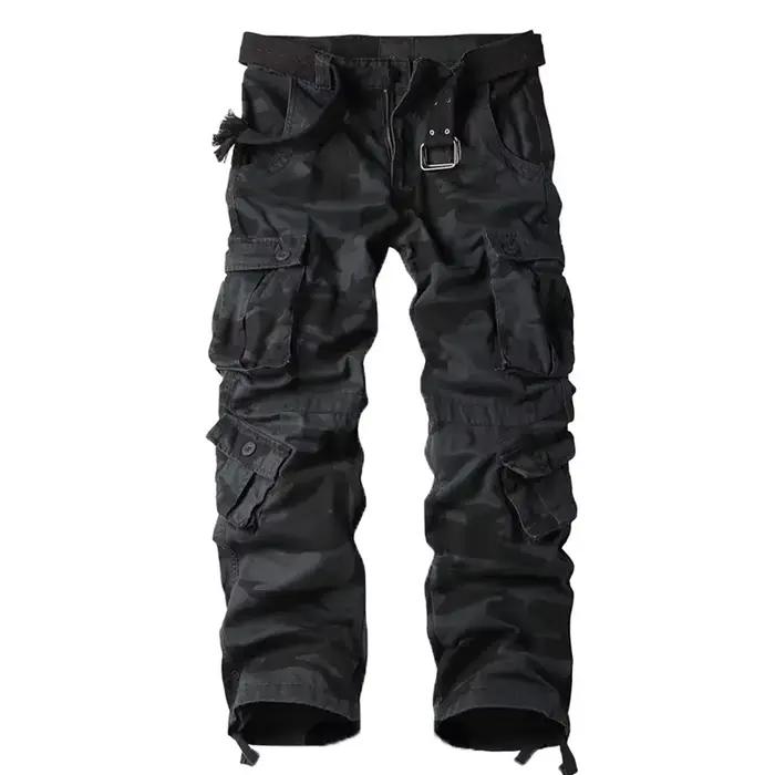 Pantalon cargo camouflage pur coton droit loose travail résistant pêche chasse randonnée