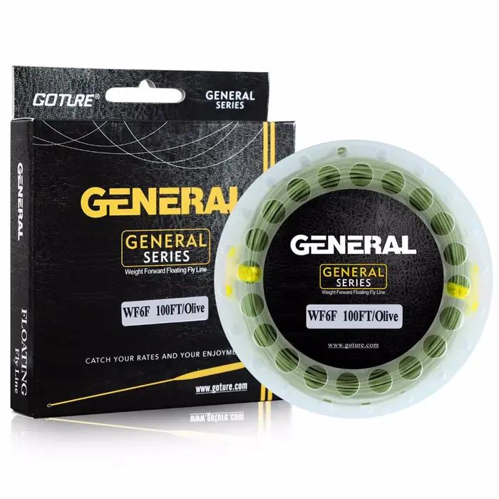 Ligne de pêche à la mouche Goture GENERAL 30m WF flottante avec boucles soudées