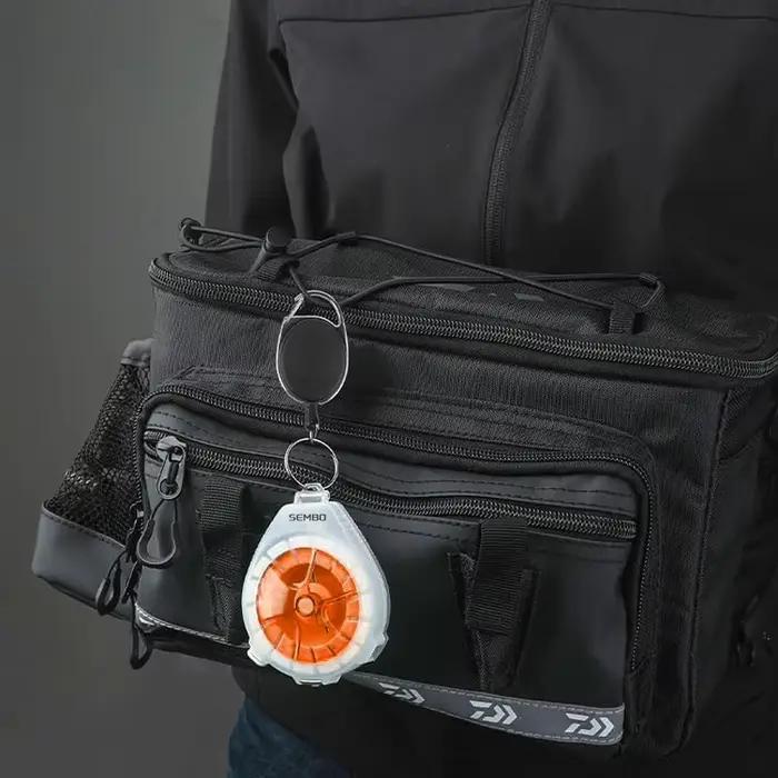 Boîte rangement fil pêche ZUKIBO carbone : plateau enrouleur anti-retour pour accessoires et outils de pêche