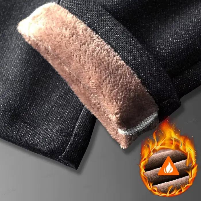 Pantalon d'hiver polaire homme pêche outdoor épais chaud velours coton confortable