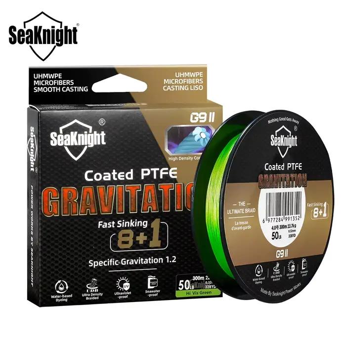 Ligne de pêche mer Sinking Gravitation G9II SeaKnight 300m 8+1 brins multifilament lisse 2024