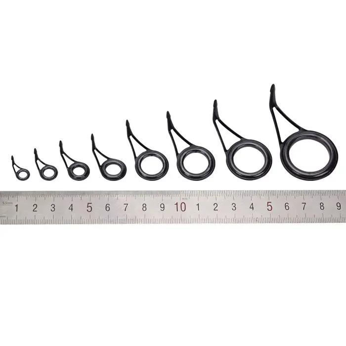 Set de 8 anneaux céramiques pour canne à pêche - Kit réparation guides 6-30mm en acier carbone
