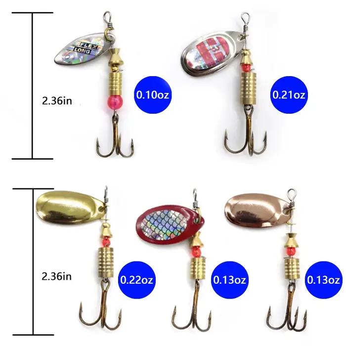 Kit 10 spoon spinner leurres métal crankbaits wobblers pour brochet pêche leurres artificiels