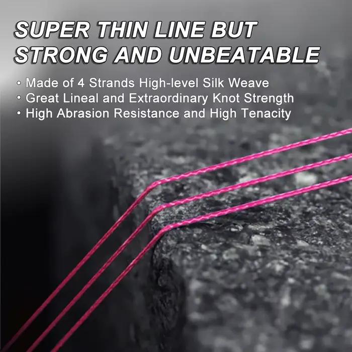 Ligne MIFINE Devil's Wire 150M 4X tressée fine et solide pour pêche légère perche, black bass, truite