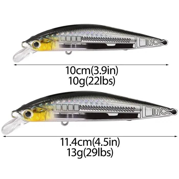 Leurre Suspending Minnow 10g 13g Jerkbait Magnétique pour la Pêche de la Perche, du Brochet et du Carnassier