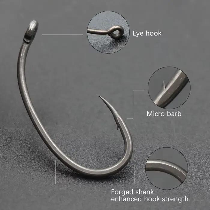 10 hameçons Klor carp hook acier allié pour montage Ronnie rig et method feeder - Hameçons barbelés carpe