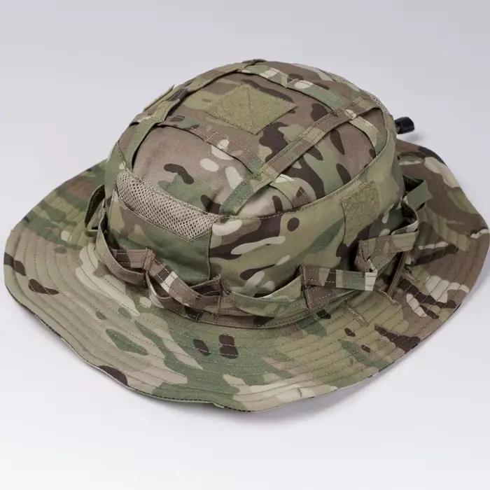 Casquette boonie tactique Branch Rock Lizard pour pêche jungle - Protection courte visière ajustable