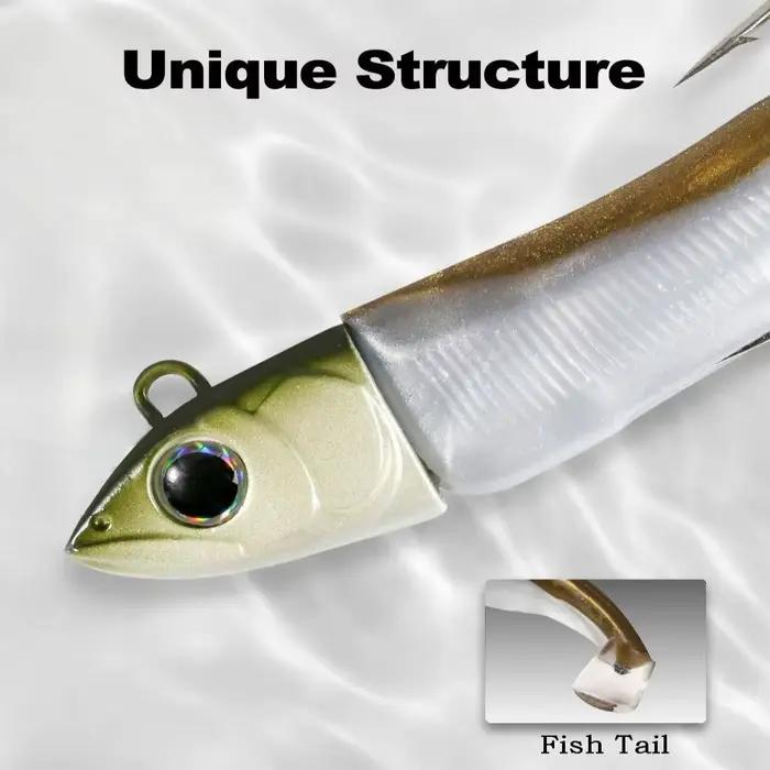Leurre Souple Hunthouse Easy Shiner 7g à 120g : Appât de Pêche pour Bass, Brochet et Carnassiers