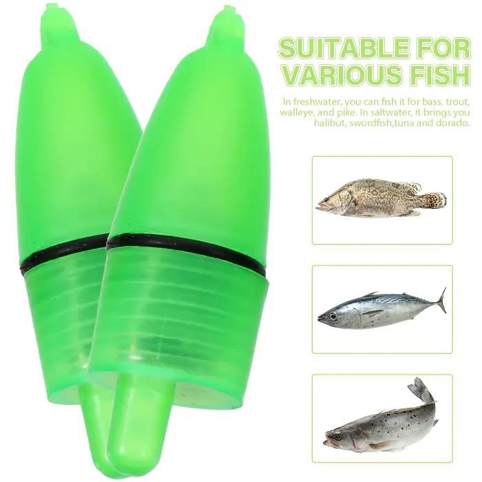 20 alarmes lumineuses vertes pour pêche nocturne - Flotteurs luminescents avec indicateur LED