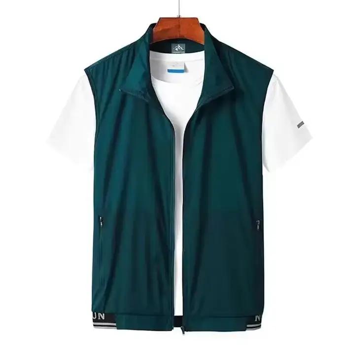 Débardeur homme sport été ultra léger anti-UV séchage rapid veste sans manches pêche