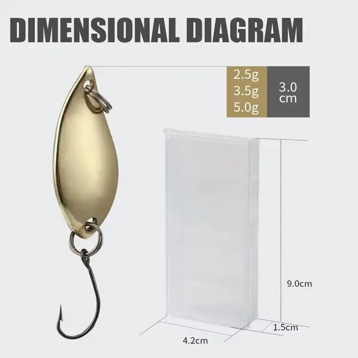 Kit de pêche leurres cuillères métal 2.5g à 5g pour truite et perche, set spinner et wobbler