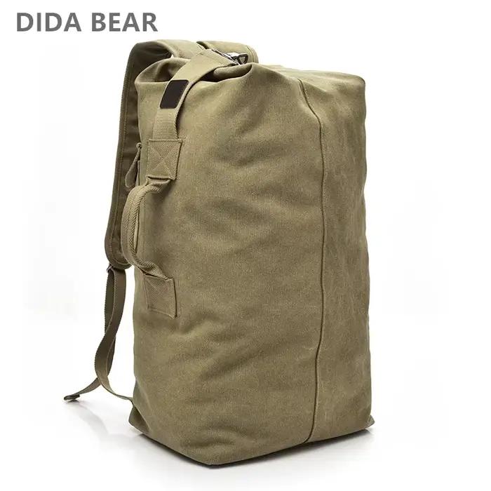 Sac à dos pêche grande capacité toile canvas montagne épaule homme qualité professionnelle