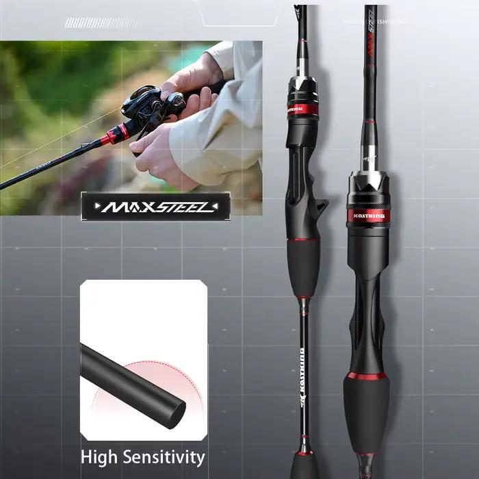 Canne carbone KastKing Max Steel 1.8-2.4m - Canne spinning casting pêche brochet black bass France