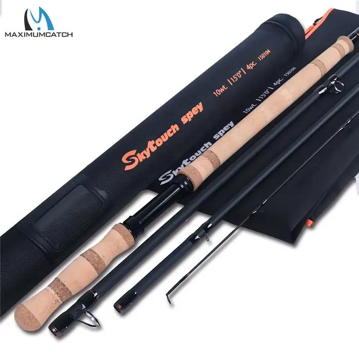 Canne Spey SkyTouch Maximumcatch 11-14FT 6-9WT carbone 30T+40T action rapide pêche deux mains spare butt
