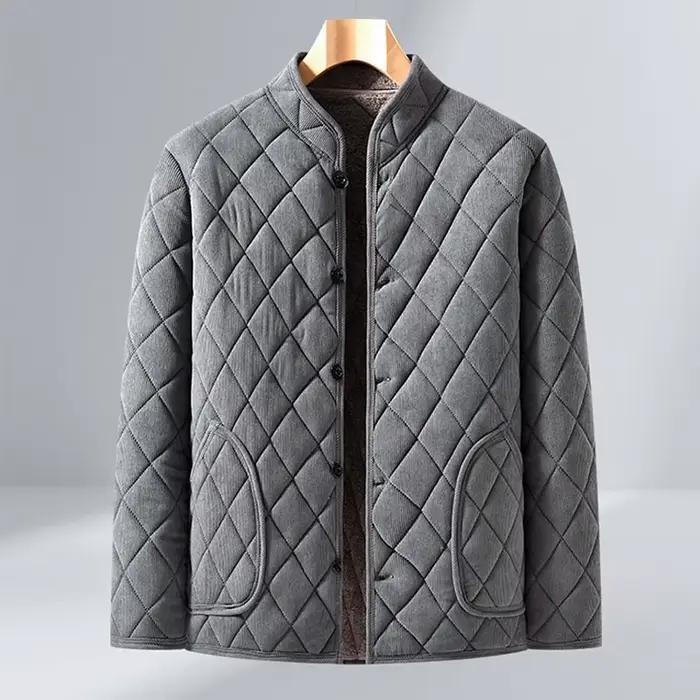 Veste hiver homme coupe-vent rembourrée pour pêche - Veste chaude matelassée père famille