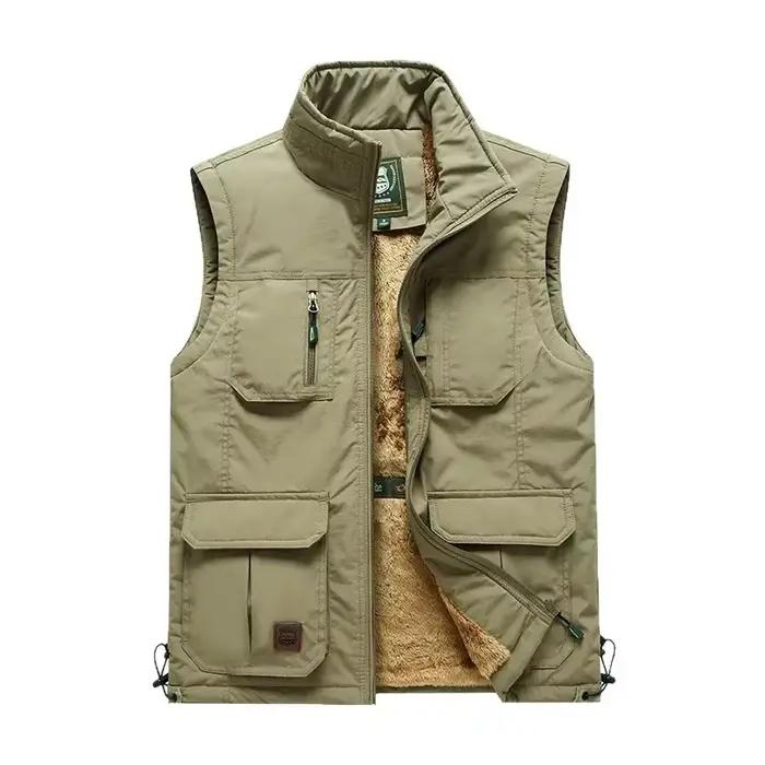 Veste de pêche chaude hiver polaire homme à multiples poches séchage rapide loose fit