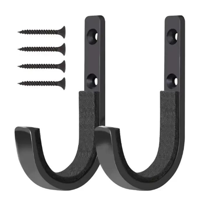 2 supports muraux pour cannes à pêche en acier inoxydable rangement pratique et fonctionnel