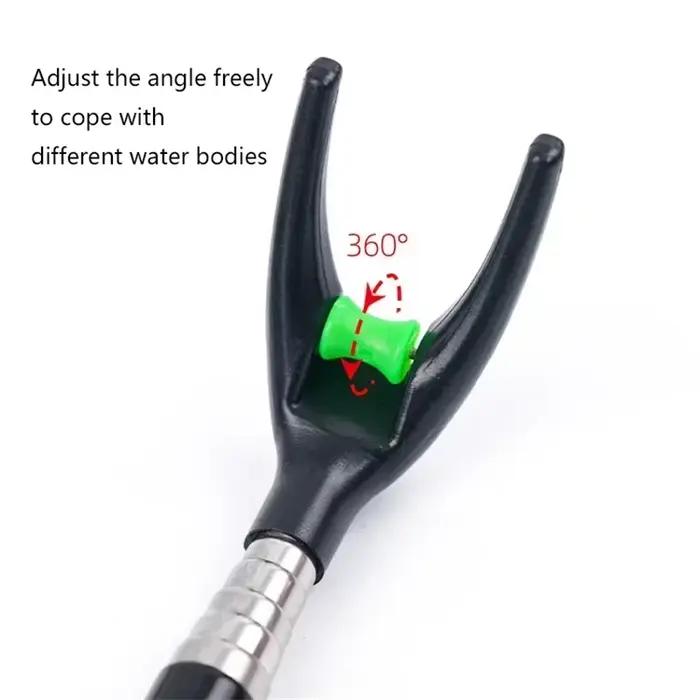 Support Universel Canne Pêche Télescopique Acier Inox Épais 1.7M 2.1M 2.4M - Porte-Canne Double Usage Fixation Solide