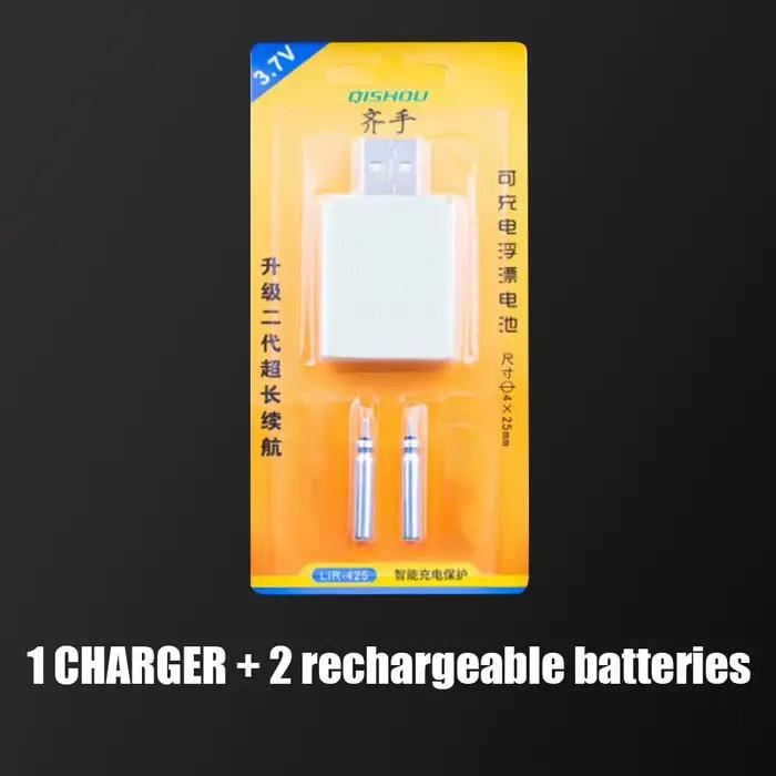 Flotteur électrique rechargeable pêche de nuit - Accessoire haute sensibilité avec batterie CR425 universelle