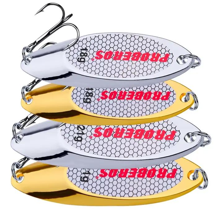 Leurre métal spinner PRO BEROS 3g à 60g, leurre dur à paillettes et bruit pour truite et carnassiers
