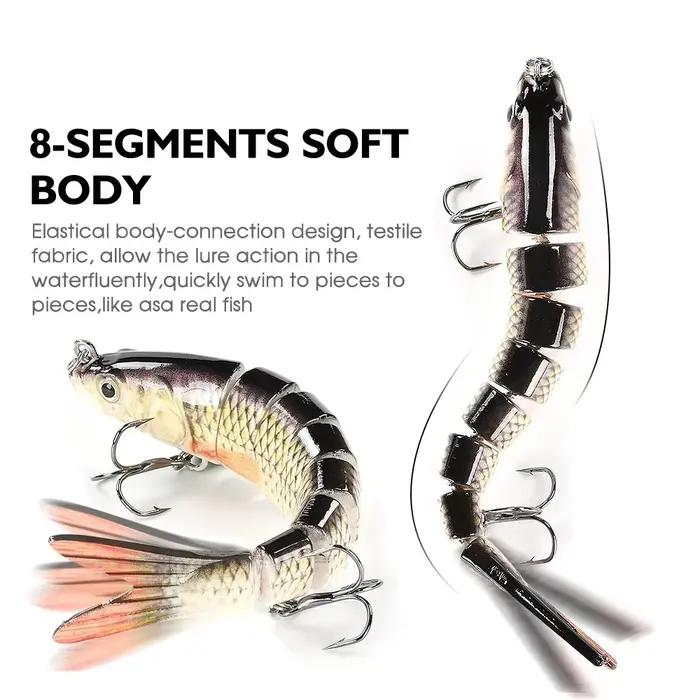 Leurre articulé swimbait multi-joints - Appât bionique coulant lent pour truite et black bass