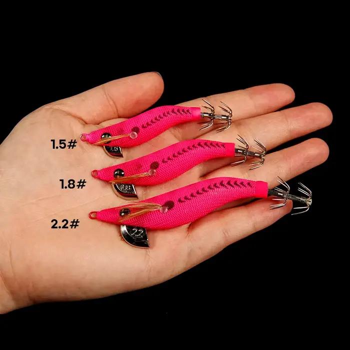 Leurre souple calmar lumineux LETOYO 1.5-2.2# pour pêche à l'encornet et au poulpe
