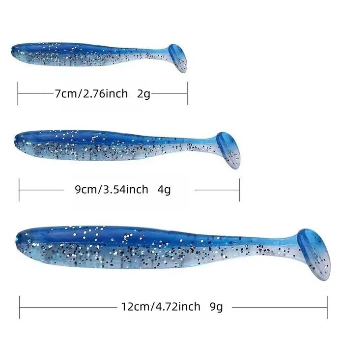 Leurres nageurs souples 70-120mm paddle tail pour pêche mer carnassiers - lot 10 pièces