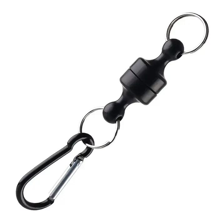 Mousqueton magnétique avec porte-clés pour pêche - Accessoire anti-chute pour matériel